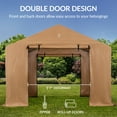 thumbnail image 4 of Best Choice Products 10x8ft Outdoor Fabric Storage Shed, Steel Frame, Dual Roll-Up Zipper Doors, Window - Tan, 4 of 8