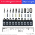 thumbnail image 1 of 10-Piece H-Type Hexagonal Impact Driver Bit Set - D2 Alloy Steel Construction with High Hardness, Strong Magnetism, Anti-Slip Design for Secure Grip, High Density for Durability, Easy Handling, Ideal, 1 of 6