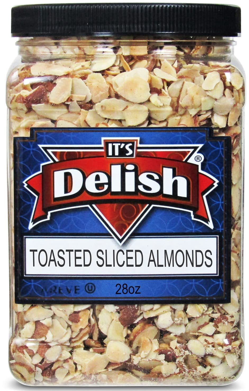 Gourmet Toasted Sliced Almonds by It's Delish  28 OZ Bulk Reusable Jumbo Container - Premium Oven Fresh Dry Roasted  Healthy Snack, Topping for Salad, Desserts & Yogurt  Kosher Certified