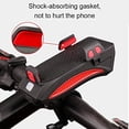 thumbnail image 2 of Soporte para teléfono móvil con luz para bicicleta, soporte para teléfono móvil 4 en 1 para bicicleta, faro LED para bicicleta, cargador USB con bocina, resistente al agua para teléfonos, 2 of 7
