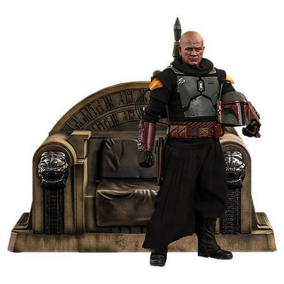 Figure Hot Toys TMS056D - Star Wars : The Mandalorian - Boba Fett Repaint Armor Version & Throne Deluxe Version