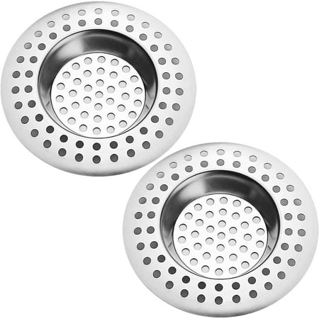 

Stainless Steel Kitchen Sink Strainer Plug Standard Strainer Drain Protector Hair/Food Catcher for Bathroom Kitchen Shower (External Diameter 7.5cm Inner Diameter 3.6cm Pack of 2)