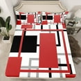 thumbnail image 2 of Manfei Modern Artwork Twin Sheet Set, Abstract Ombre Geometric 3-Piece Decor, 2 of 7