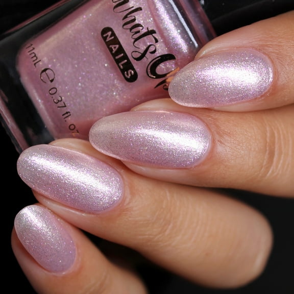 Whats Up Nails - Fairy Veil Regular Polish (Light Pink Base with Iridescent Shimmer) 12 Free Cruelty Free Vegan