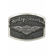 Harley-Davidson Women's B&S Genuine Wings Belt Buckle - Antique Nickle Finish, Harley Davidson