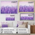 thumbnail image 4 of Designart "Purple Haze Urban Layering I" Skyscrapers Floater Framed Canvas Prints, 4 of 5