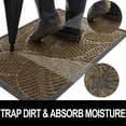 thumbnail image 2 of Buganda Waterproof Doormat, Non Slip Absorbent Rubber Door Mat for Outdoor and Indoor, Low Profile Dirt Trapper Front Door Rug, 36"x24",Brown, 2 of 6