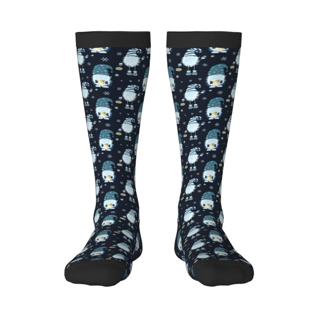 Balery Christmas Gnome blue Calcetines novedosos Calcetines deportivos Calcetines hasta la rodilla Calcetines de algodón Calcetines originales y geniales