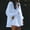 Light Blue, variant on Purcolt Women 2 Piece Matching Set Dressy Casual Stripes Collared Long Sleeve Button Down Shirts Wide Leg Shorts Loose Fit Work Office Outfits with Ruffled Trim