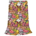 thumbnail image 2 of Fotbe Fruit-Flavored Ice-Cream Manta de Franela Acolchonada con Estampado, Súper Suave y Esponjosa, Extra Grande para Sofá, Cama, Uso Todo el Año-80"x60", 2 of 7