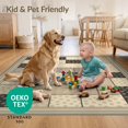 thumbnail image 4 of ODIKA 5'x7' Ultra-Soft Area Rug, Geometric Abstract Patchwork Spotted Blocks Southwestern Stripe Border None Washable, Bare feet friendly, Silk-Touch for Bedroom Home office, 4 of 7