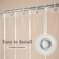 Inosoo Light Weight Clear Stall Shower Curtain Liner, 48"x72" Narrow