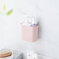 thumbnail image 3 of Soporte de pared para cepillo de dientes, soporte autoadhesivo para colgar en la pared, pasta de dientes, caja de almacenamiento de peine, cesta organizadora, accesorios para baño Feliz Sencillez, 3 of 5