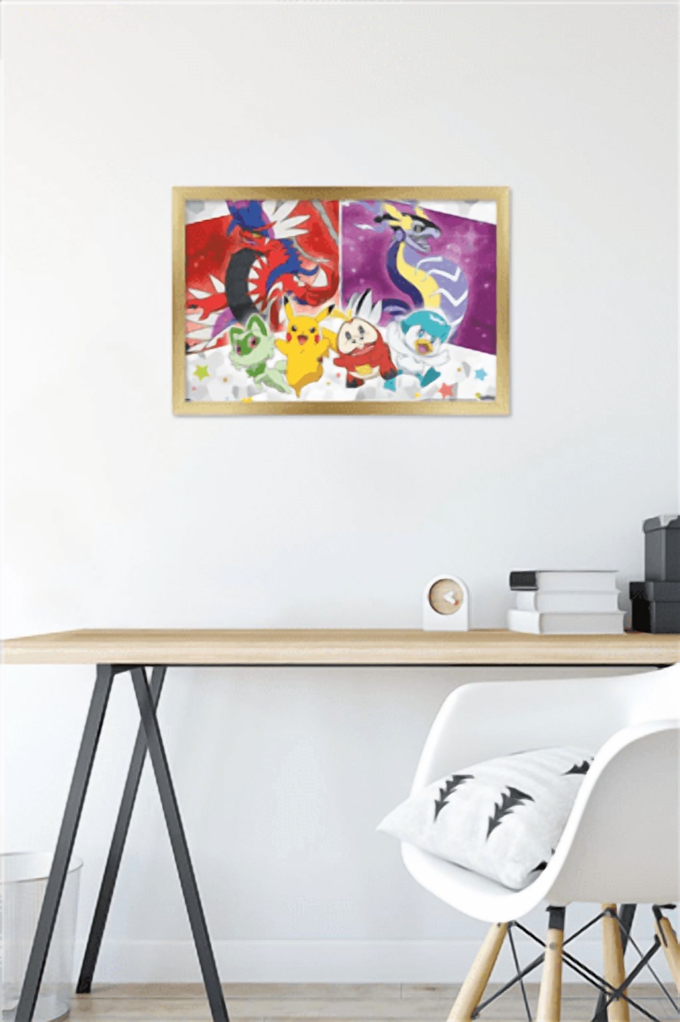 Pokemon - Group Sparkle Wall Poster, 14.725" x 22.375" Framed