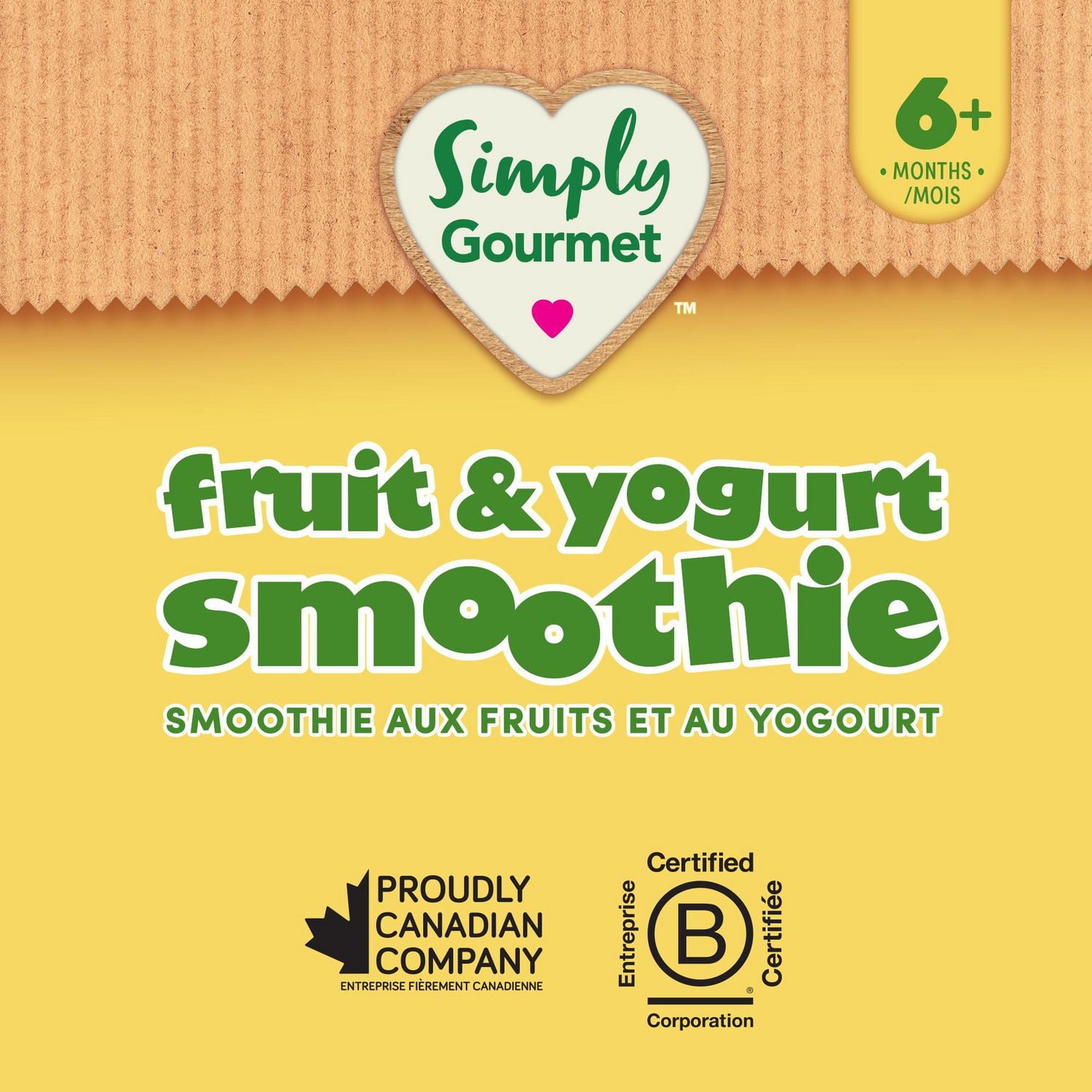 Simply Gourmet Apple Banana Strawberry & Yogurt Smoothie Purée Pouch – 6+ Months