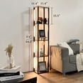 thumbnail image 3 of FENLO LED Corner Floor Lamp with Shelves, Dimmable Black Modern Living Room Decor Lighting, 3 of 11