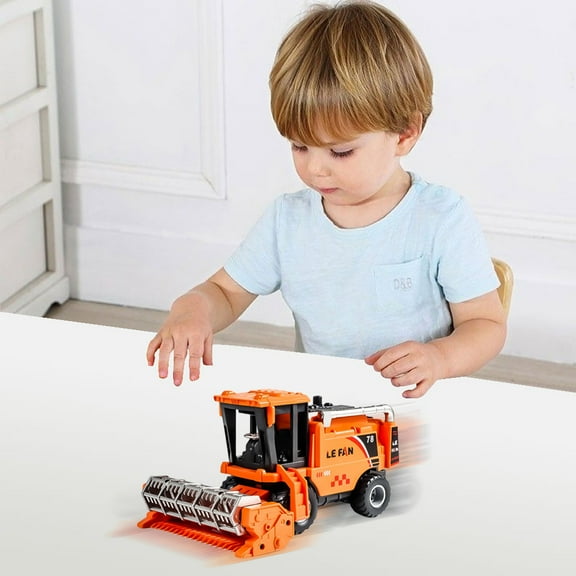 Vikszoy Car Toys for Kids Summer Farmer Vehicle Harvester Excavator Toy For Childrens Gift Inertial Simulation Engineering Vehicle