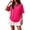 12#Hot Pink, variant on Polo Shirts for Women Collared Golf Button Short Sleeve Side Split Tops Summer Lightweight Work Polo Shirt Womens Blouses