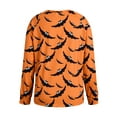 thumbnail image 4 of Gvmfive Womens Round Neck Long Sleeve Pullover Casual Top Halloween Graphic Tees, 4 of 6