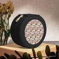 thumbnail image 6 of Yiaed Transport Print Travel Jewelry Case Bridesmaid Gift Boxes Jewelry Travel Organizer Small Round Jewelry Box Mini Storage-Black, 6 of 7