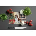 thumbnail image 3 of Welsh Springer Spaniel Cozy Christmas Glass Cutting Board Large 12 in x 15 in, 3 of 5