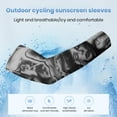 thumbnail image 4 of Mdesiwst 1 Pc Cycling Arm Sleeve Comfortable Anti-UV Tattoo Pattern Breathable Sunscreen Sun Protection High Elasticity Thin Arm Protection Riding Sleeve Cycling Supplies, 4 of 7