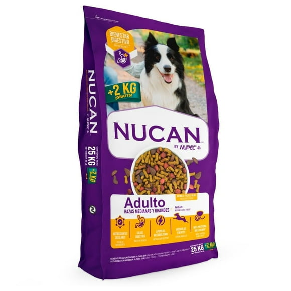 Alimento para perro NUCAN by NUPEC Adulto Raza grande y mediana 25 + 2 kg
