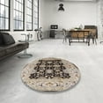 thumbnail image 4 of Ahgly Company Machine Washable Indoor Rectangle Industrial Modern Dark Brown Area Rugs, 8' x 10', 4 of 7