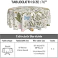 thumbnail image 3 of Spring Tablecloth Round 70 Inch,Sage Green Wild Flowers Table Cloth,Stain Resistance Polyester Seasonal Summer Floral Table Covers for Kitchen Dining,Small Tablecloth for Parties Picnic, 3 of 6
