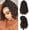 Mixed dark brown, variant on Curly Ponytail Extension for Black Women Drawstring Ponytail Hair Extensions 14 Inch Synthetic Pony Tail Mix Brown  Ponytail with 2 Clips in(Mix Brown to Brown)