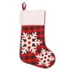 thumbnail image 1 of Billuyoard Calcetín de Navidad corto de felpa pequeño regalo envoltorio alce calcetines de copo de nieve rejilla roja colgante de Navidad barra Kits de decoración para fiestas Copo de nieve, 1 of 6