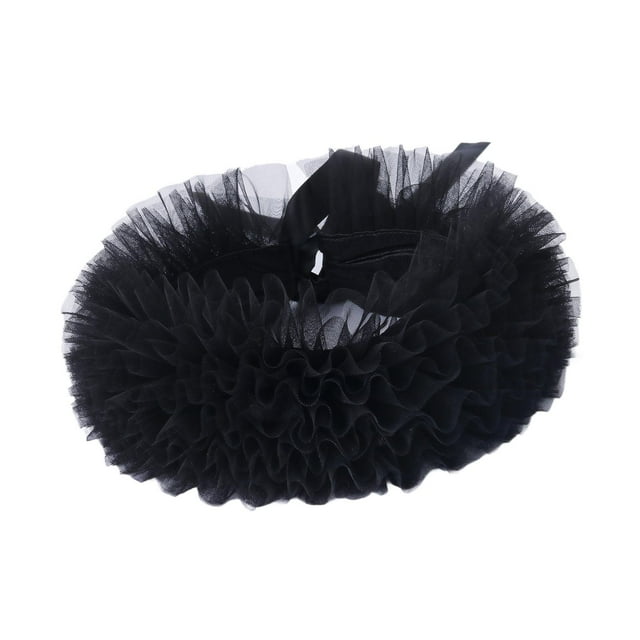 Esquirla Elizabethan Ruffled Neck Collars Vintage Design Neck Wraps for Stage Performance black