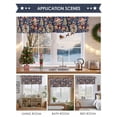 thumbnail image 6 of Christmas Valances for Windows, 42 x 18in, Deer Wreath Christmas Tree Xmas Bells Candle Blue Rod Pocket Kitchen Valance Curtain Light Filtering Window Treatments for Living Room Bedroom, 1 Panel, 6 of 7