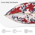 thumbnail image 5 of Haiem Lilies Flowers Print Velvet Soft Solid Decorative Square Throw Pillow Covers Set with Elegant Piping Christmas Cushion Case for Sofa Bedroom Car-18"x18", 5 of 8