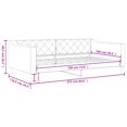 thumbnail image 4 of vidaXL Day Bed Light Grey 100x190 cm Fabric, 4 of 5