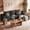 Black (Right facing chaise), variant on OMNIBERG L-Shaped Boneless Modular Sectional Sofa, Corduroy Cloud Couch with Reversible Chaise, Deep Seat, 10-Inch Armrests and 5 Pillows for Living Room, Grey(Left Facing Chaise)