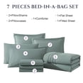 thumbnail image 3 of Amberspace 7-Piece Bed in a Bag Comforter Set with Sheets,Sage Green,Queen, 3 of 9