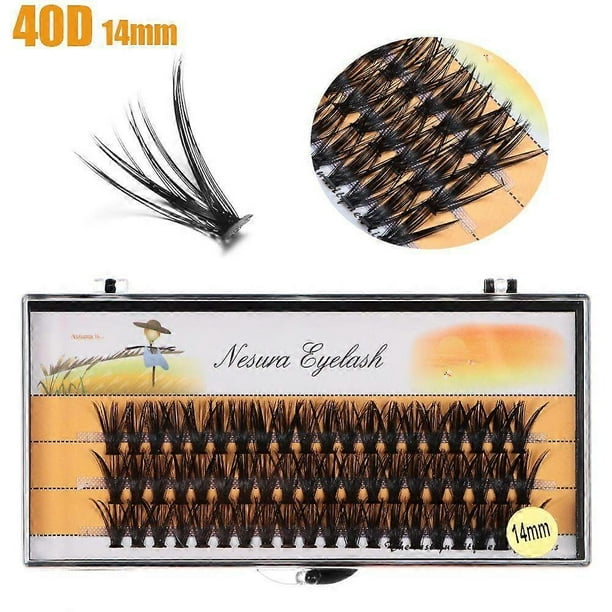 Natural 40D False Eyelashes C Curl Individual Lashes for Beginners Self Application At Home