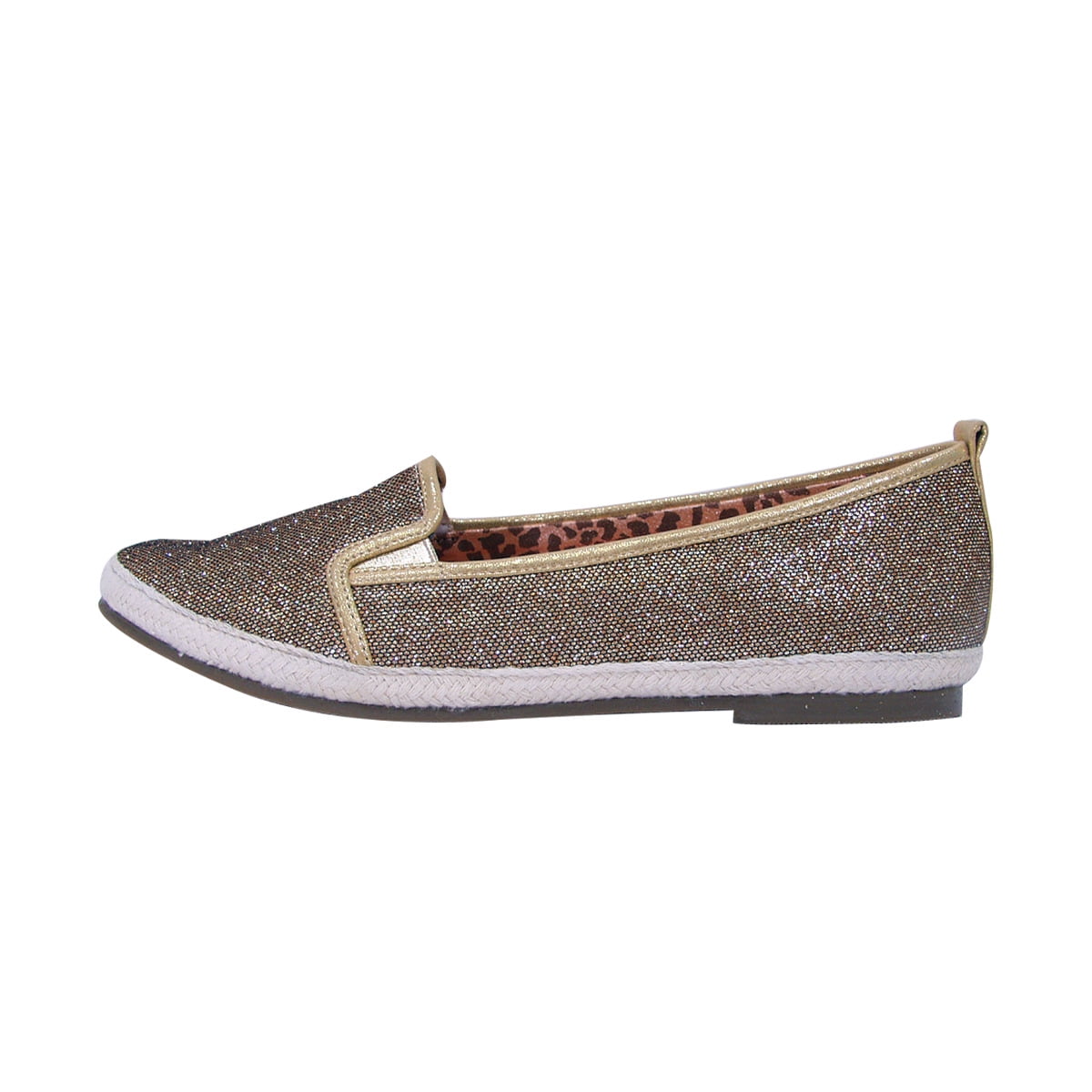 FUZZY Lacy Women Extra Wide Width Casual Metallic Flat BRONZE 10.5
