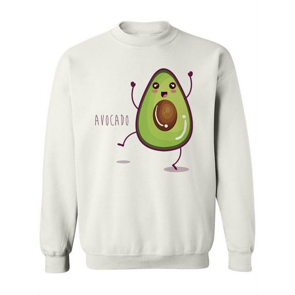 Shiny Avocado Cartoon Sweatshirt Women -Image by Shutterstock, Female x-Large