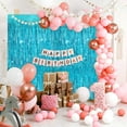thumbnail image 5 of 2Pack Blue Party Streamers 3.3x 8.3ft Foil Fringe Curtains Metallic Photo Booth for Birthday Wedding Baby Shower Underwater Ocean Party Decorations Tinsel Curtain for Parties Streamers Tinsel, 5 of 14