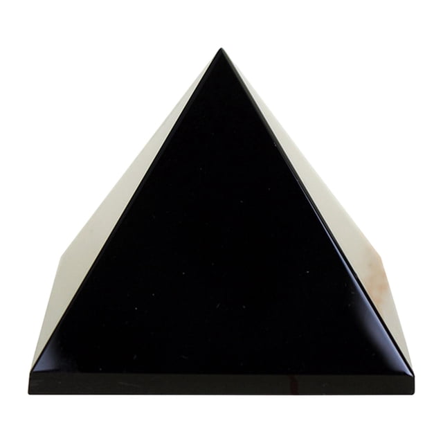 Figura de pirámide de piedra de cristal, decoración para el hogar y la Oficina, decoración de pirámide coleccionable Negro