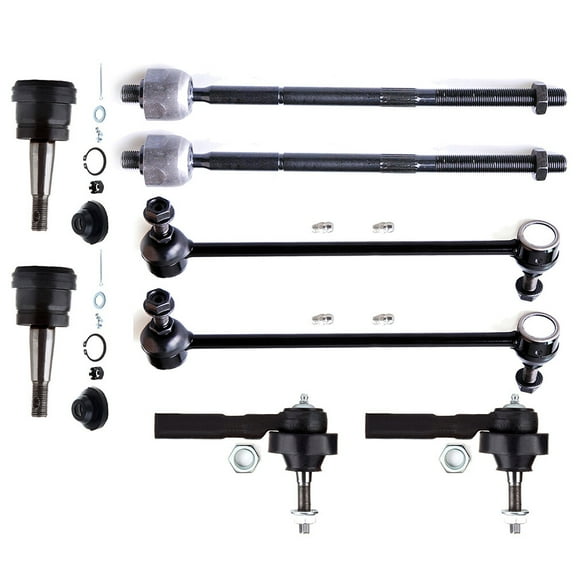 ECCPP - 8PCS Front Suspension Kit For 2001-2007 For Chrysler Town & Country For Chrysler Voyager For Dodge Caravan For Dodge Grand Caravan Outer Inner Tie Rod End Sway Bar End Link Lower Ball Joint
