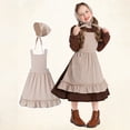 thumbnail image 2 of XASZHN Children's European Festival Stage Play Rural Farm Dress Coffee_006 XS, 2 of 9