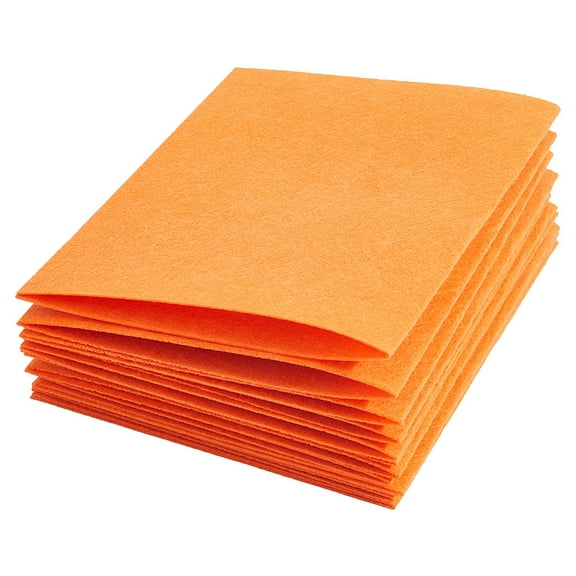 1set 15pcs Felt Non Woven Fabric Craft Supplies Rectangle Orange 285x180x1mm