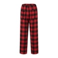 thumbnail image 4 of TSHXS Plaid Pajama Pants Pajama Bottoms Men Mens Pj Pajama Pants Bottoms Fleece Lounge Pants Sleepwear Plaid Pjs With Pockets XL, 4 of 4