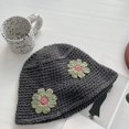 thumbnail image 3 of CoCopeaunts Women Beanie Hat Dome Knitted Fisherman Hat Autumn Winter Fashion Cute Outdoor Warm Hand Hook Flower Bucket Cap, 3 of 8