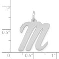 thumbnail image 2 of 14k White Gold Large Script Initial M Charm, 2 of 2
