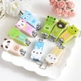 thumbnail image 3 of Cute Cartoon Animal Print Nail Clipper, Baby Finger Trimmer Scissors Nail Cutter With Keychain,5 Pack,Random color, 3 of 5