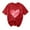 Red, variant on mihongmao Valentine Plus Size Tops for Womens Printed Round Neck Short Sleeved Tshirt Short Sleeved Round Neck Topshirt Red M